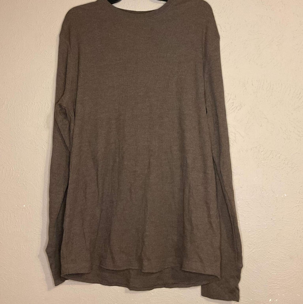 Mossimo comfy brown thermal shirt XL Unisex